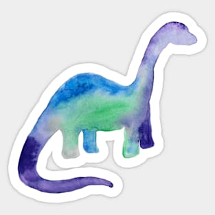 watercolor brachiosaurus dinosaur Sticker